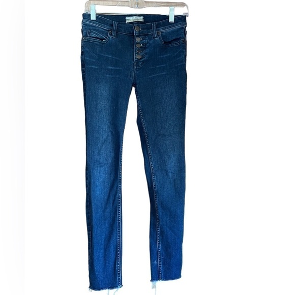 Free People Button Fly Raw Hem Jeans - Picture 2 of 5